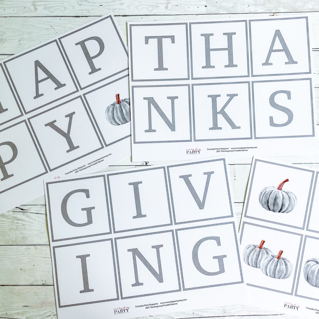 free printable thanksgiving banner - everyday party magazine
